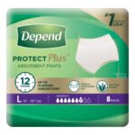 Depend Protect Plus Pants Unisex Adult Diaper - L