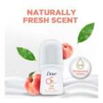 Dove 0% Deodorant Roll-On - Peach & Lemon Verbena - Image 2