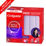 Colgate Optic Whitening Purple Toothpaste+IU Keychain&PurplePouch